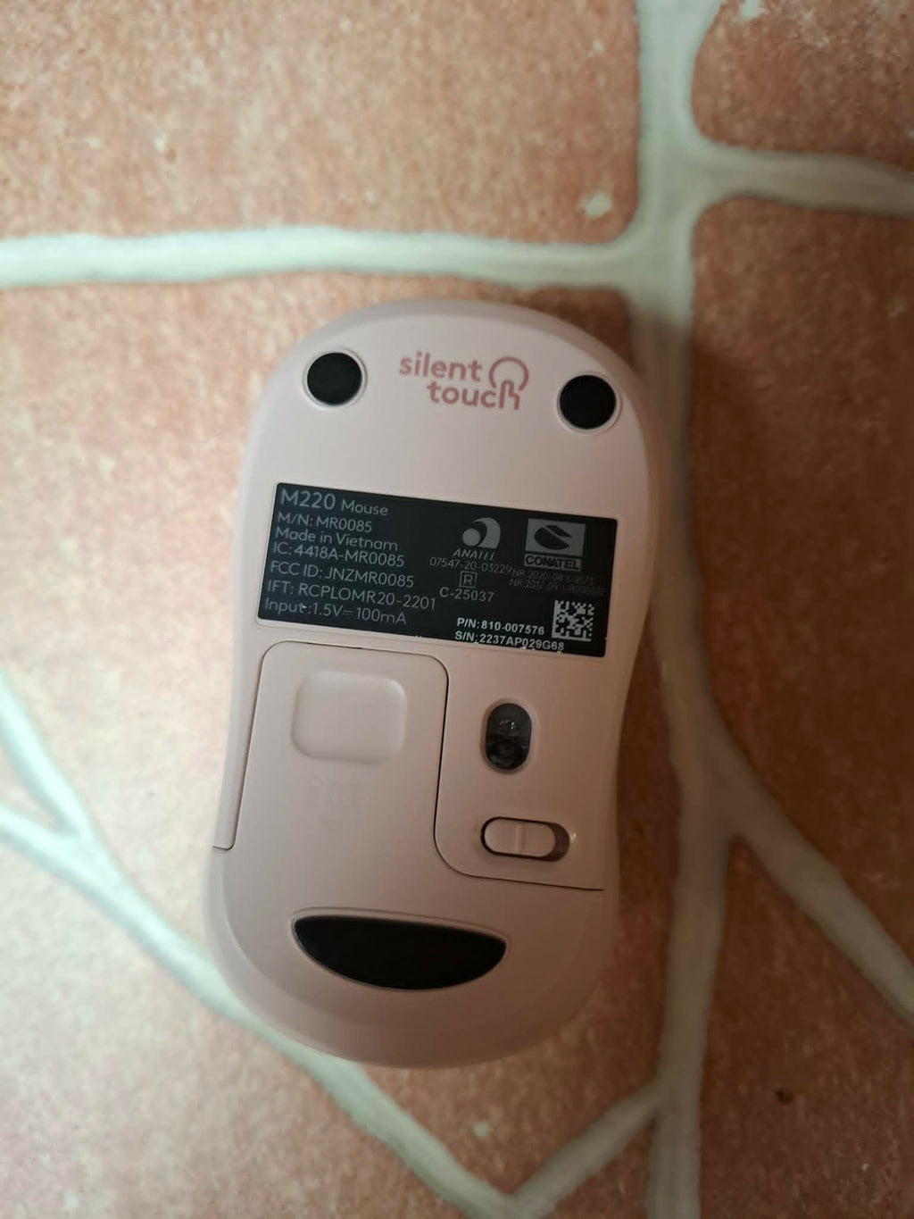 Mouse Logitech M220 Silent Roz