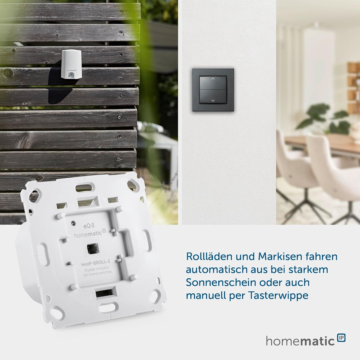 Actuator pentru rulouri Homematic IP Smart Home HmIP-BROLL-2