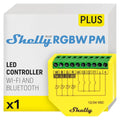 Shelly Plus RGBW PM - Controler Wi-Fi pentru benzi LED, 12-24 VDC