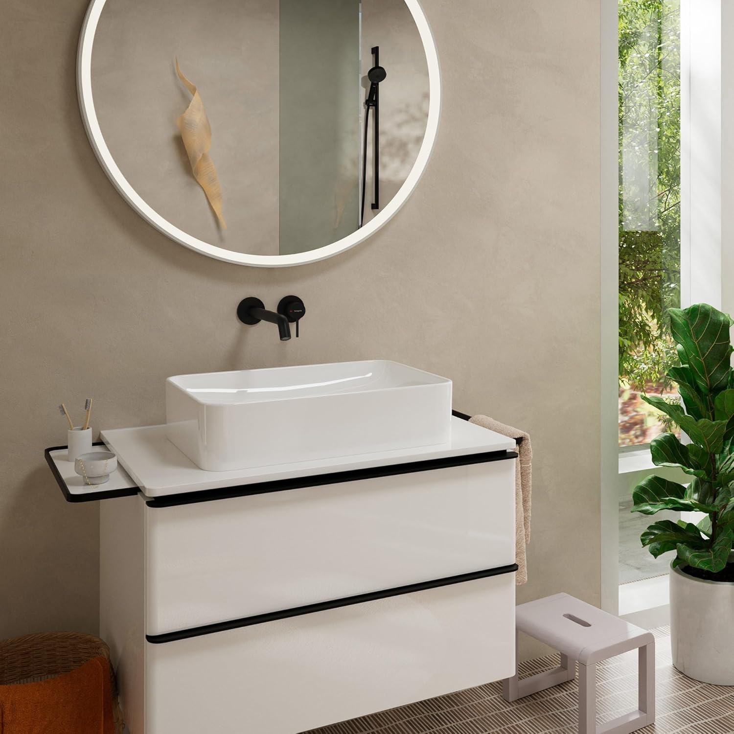 Hansgrohe Tecturis S - Baterie lavoar încastrată pentru montare pe perete