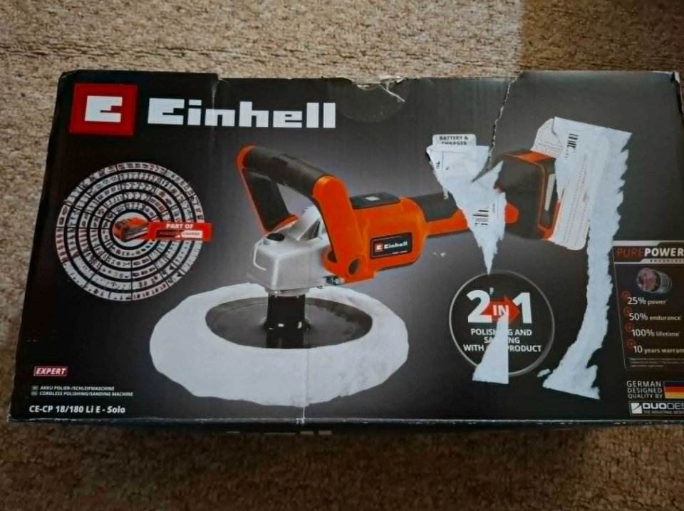 Mașină de șlefuit/polizor fără fir Einhell CE-CP 18/180 Li E-Solo Power X-Change