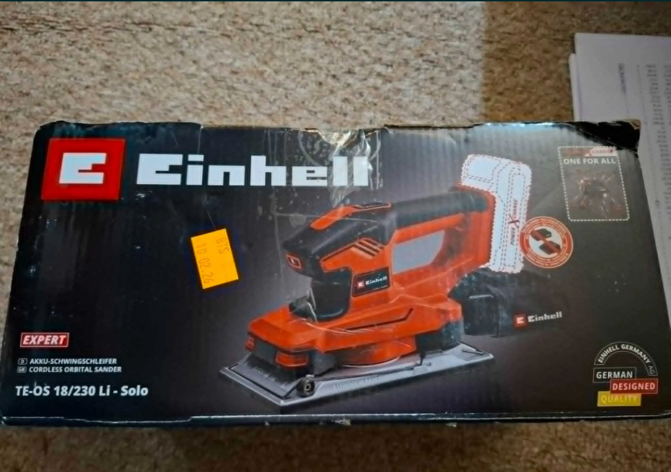 Șlefuitor orbital fără fir Einhell TE-OS 18/230 Li Solo