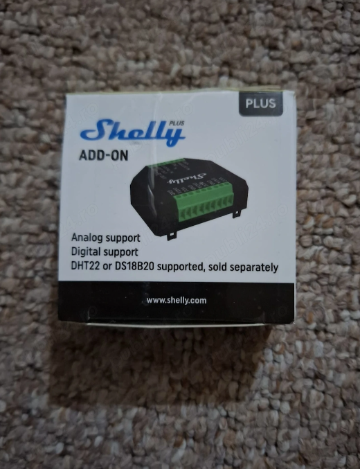 Modul Extensie Senzori Shelly Plus Add-On Temperatura Umitidate