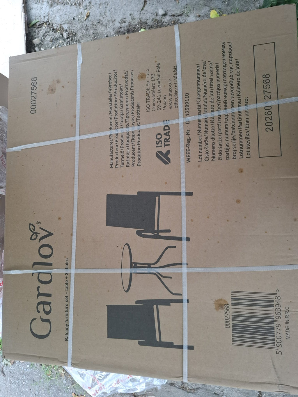 Set mobilier pentru balcon Gardlov (Masa + 2 Scaune)