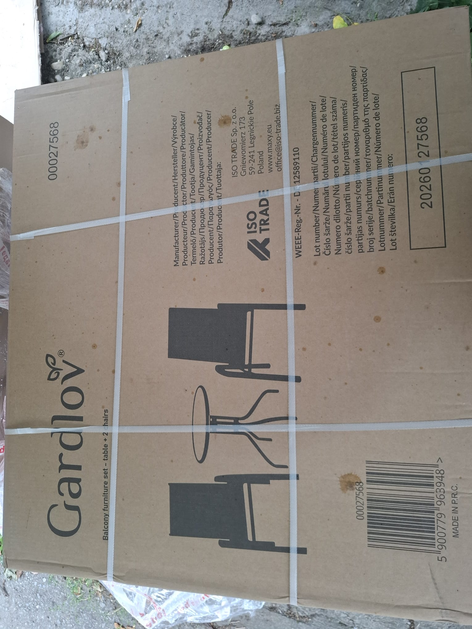 Set mobilier pentru balcon Gardlov (Masa + 2 Scaune)