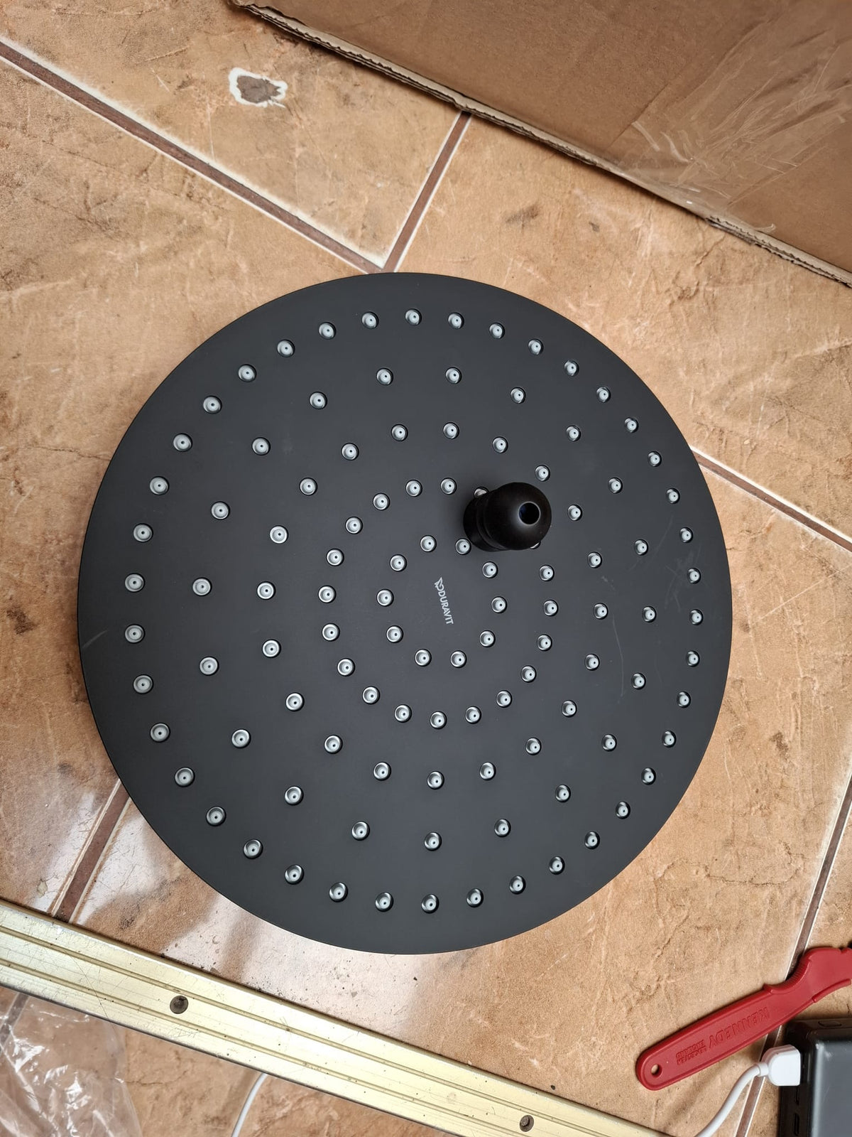 Pălărie duș fixă / cap duș Duravit Universal Negru Mat