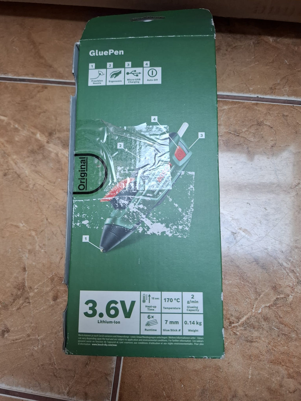 Pistol de lipit cu acumulator Bosch GluePen (06032A2000)