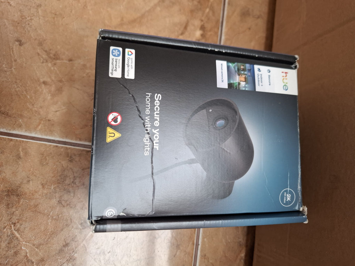 Cameră de supraveghere cu cablu Philips Hue Secure 2K, Neagră (8721103045027)