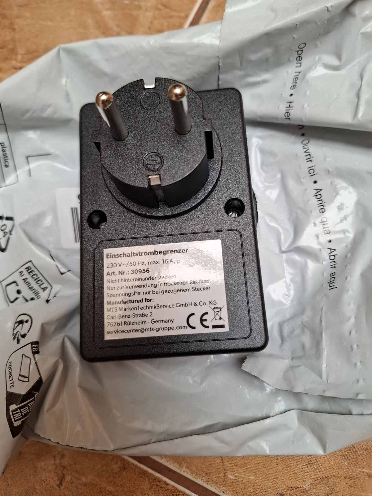 Limitator curent de pornire pentru priză Unitec 30956