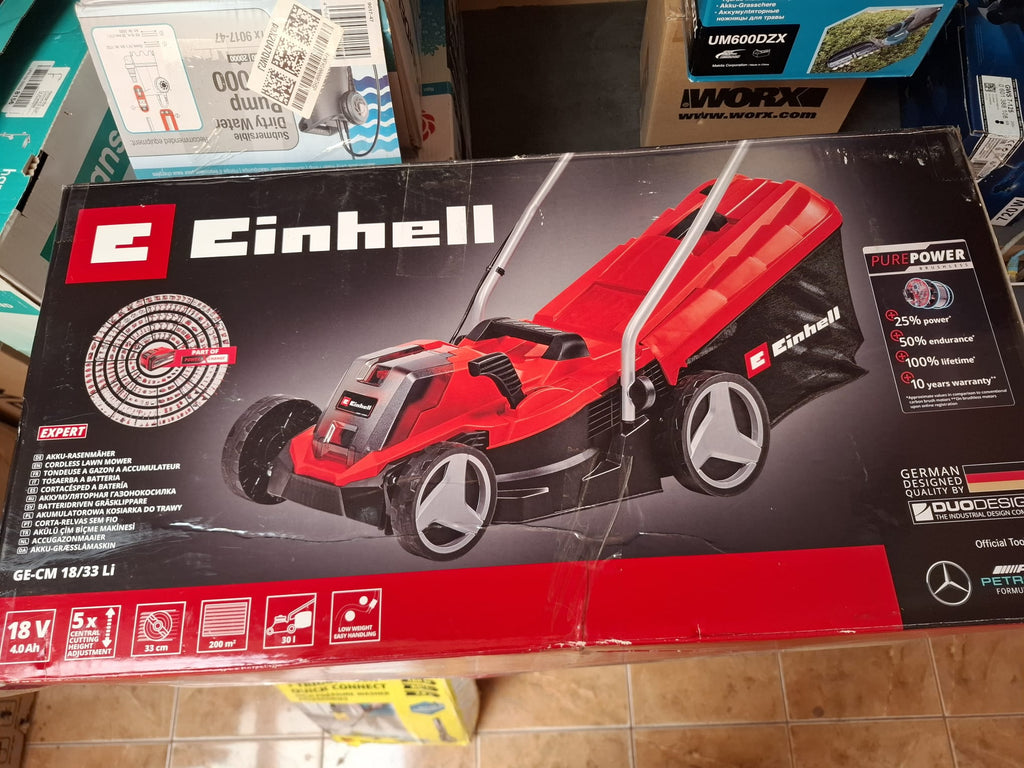 Mașină de tuns iarba cu acumulator Einhell GE-CM 18/33 Li
