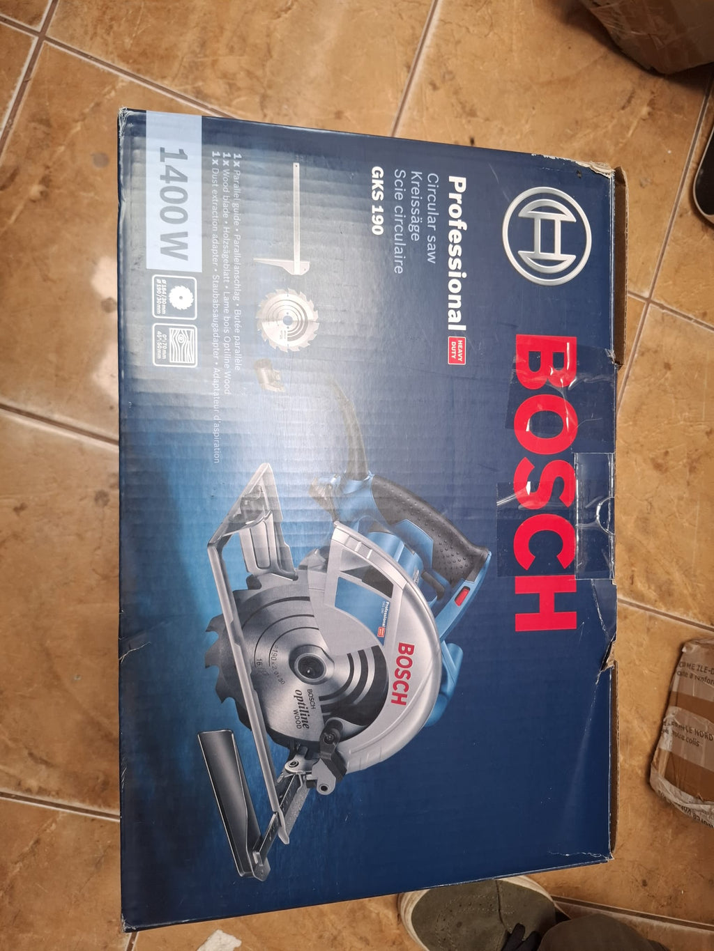Fierăstrău circular de mână Bosch Professional GKS 190, 1400W, 190 mm