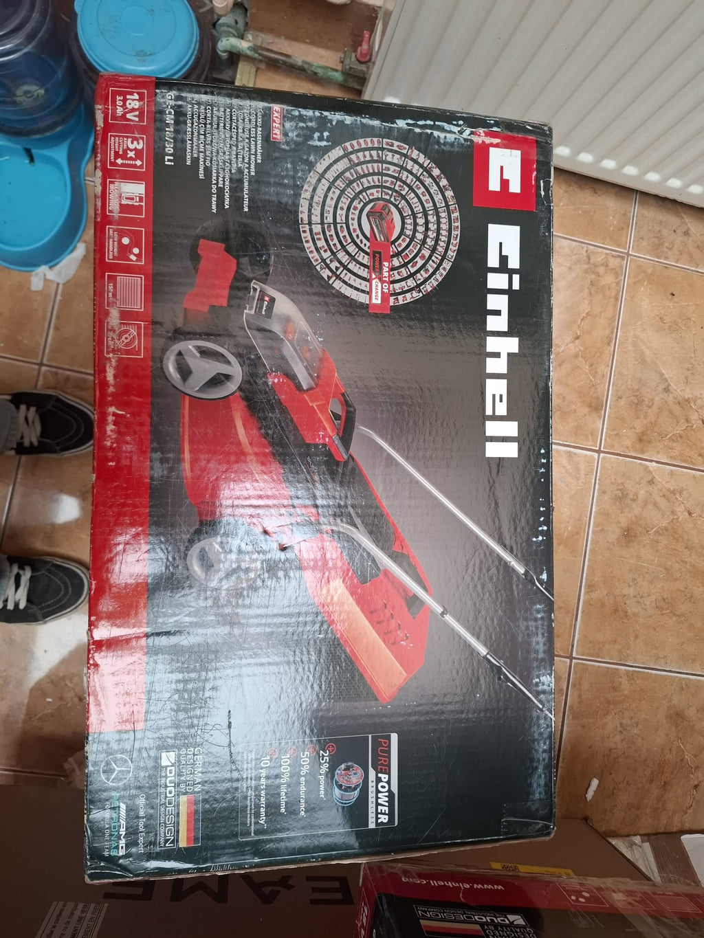 Mașină de tuns iarba cu acumulator Einhell GE-CM 18/30 Li