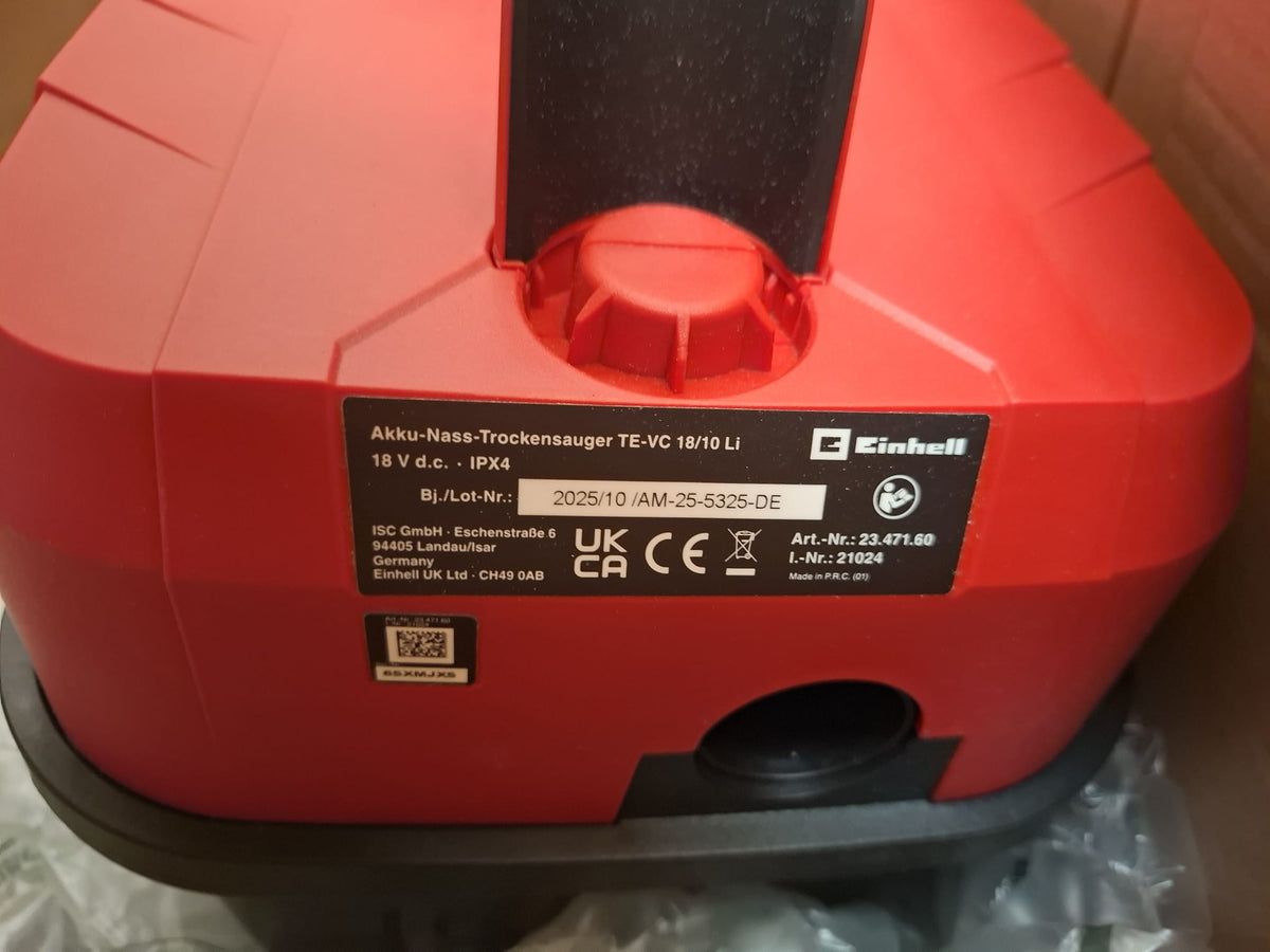 Aspirator fără fir umed/uscat Einhell TE-VC 18/10 Li, Cod 23.471.60