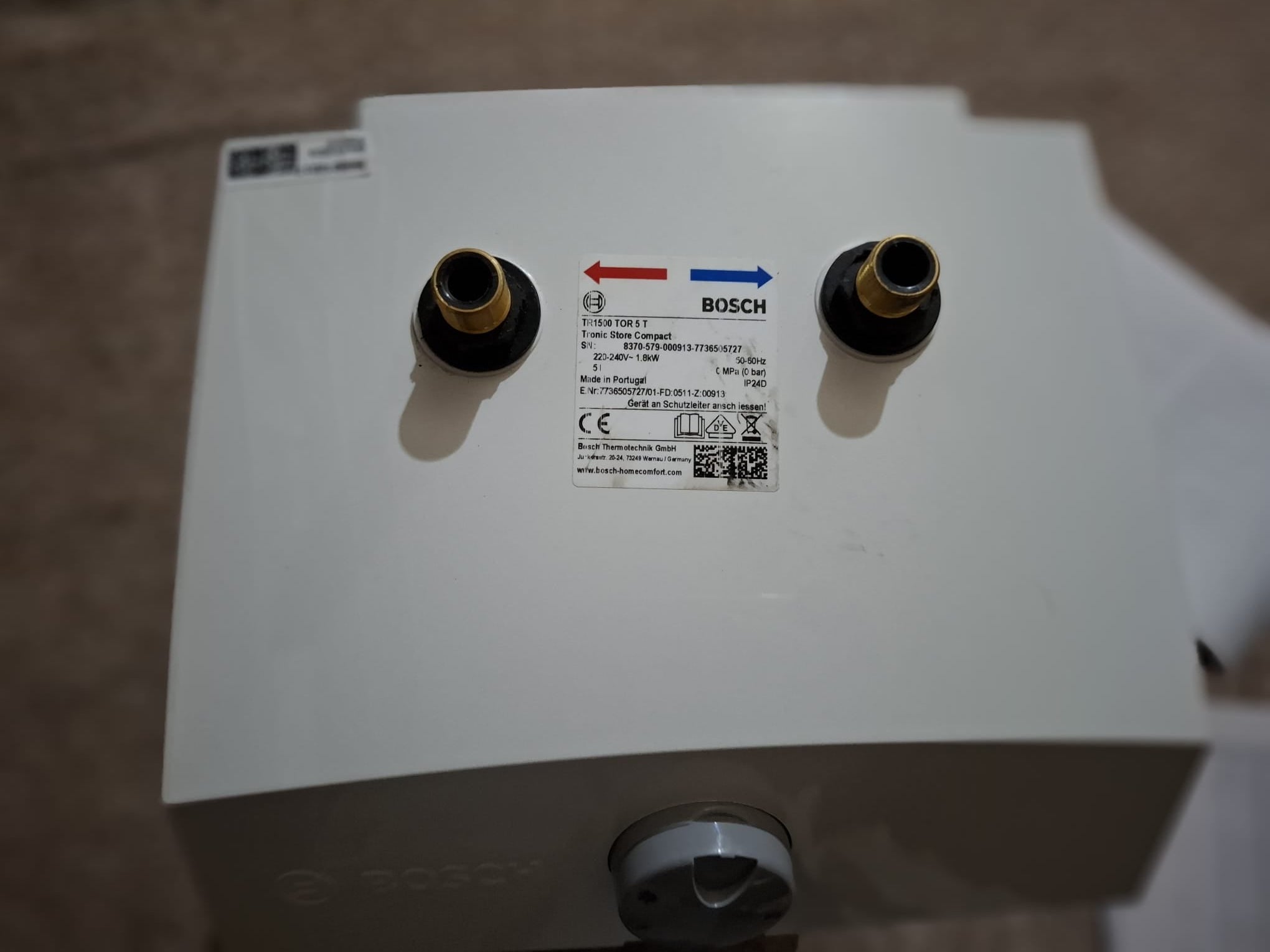 Boiler Electric Sub Chiuveta Bosch Tronic Store Compact TR1500 TOR 5 T 5L 1.8kW