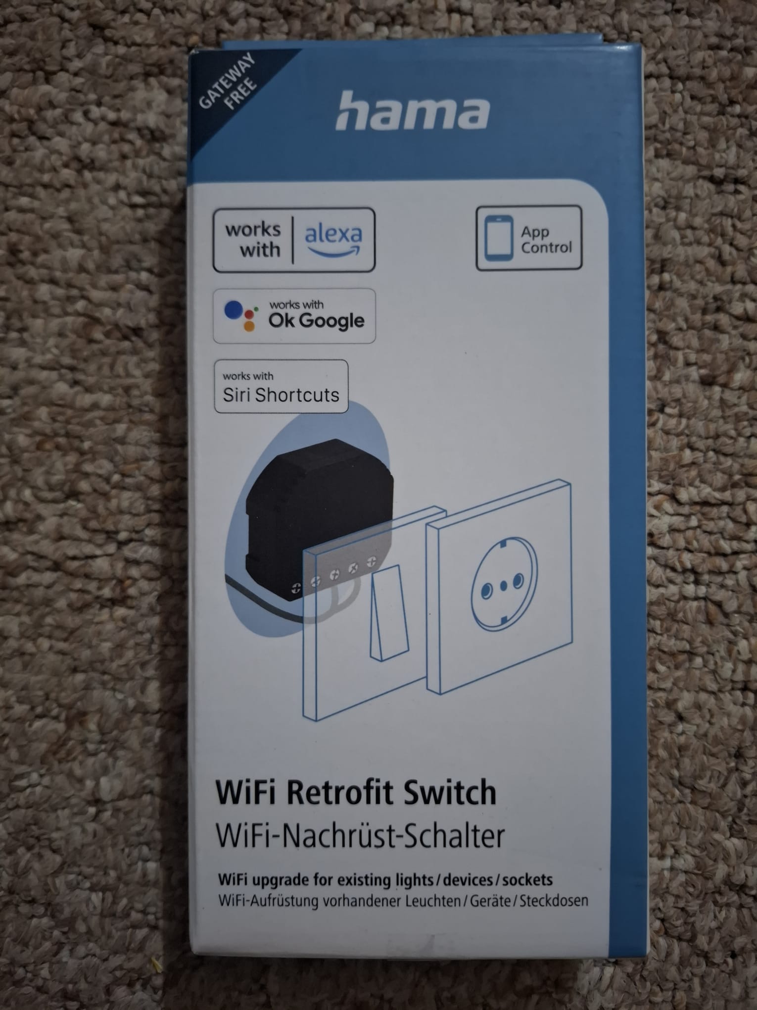 Hama | Comutator WiFi pentru iluminat și prize, încastrat