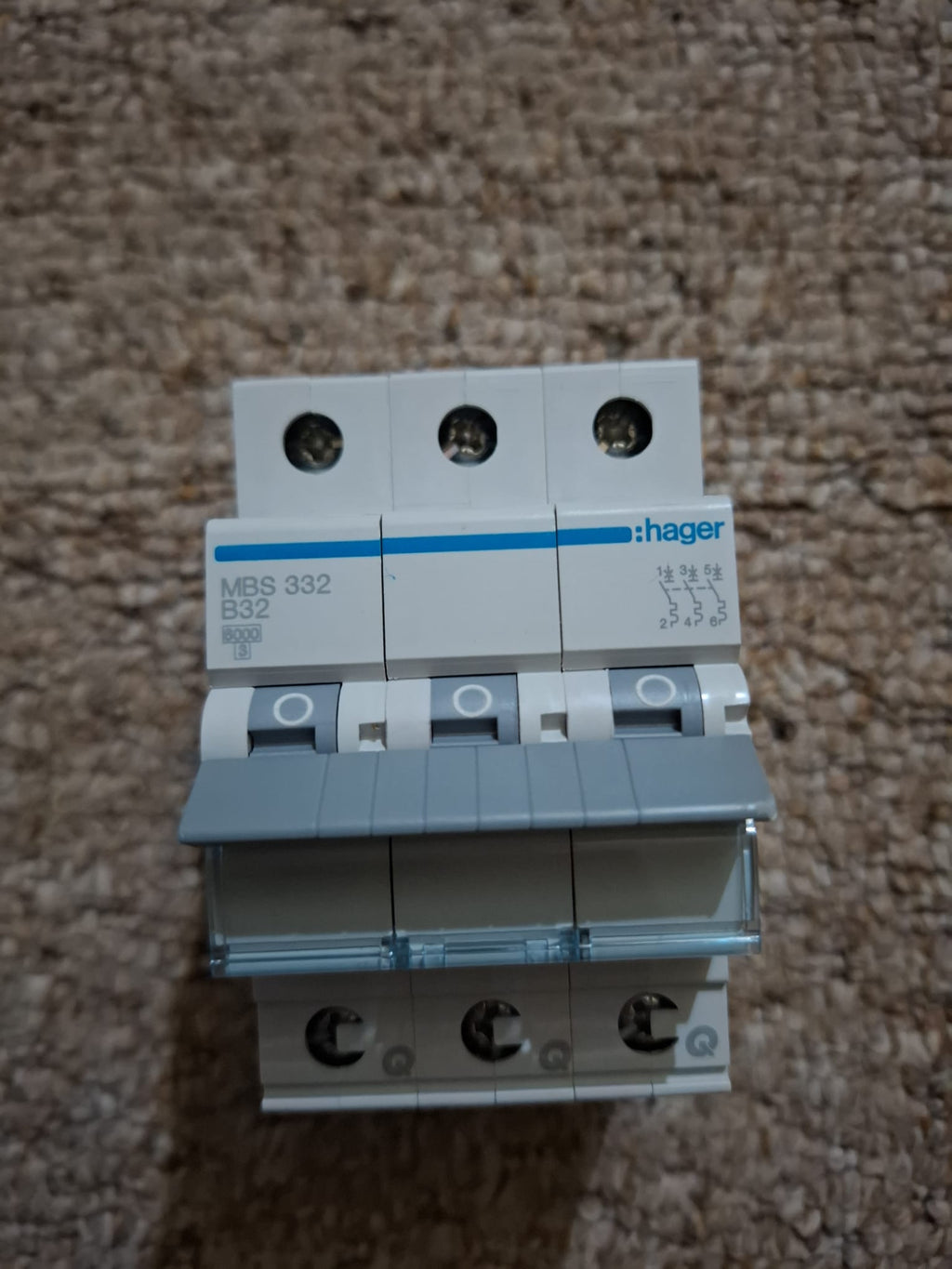 Siguranta Automata Trifazica 3P 32A Hager MBS 332 Curba B 6kA
