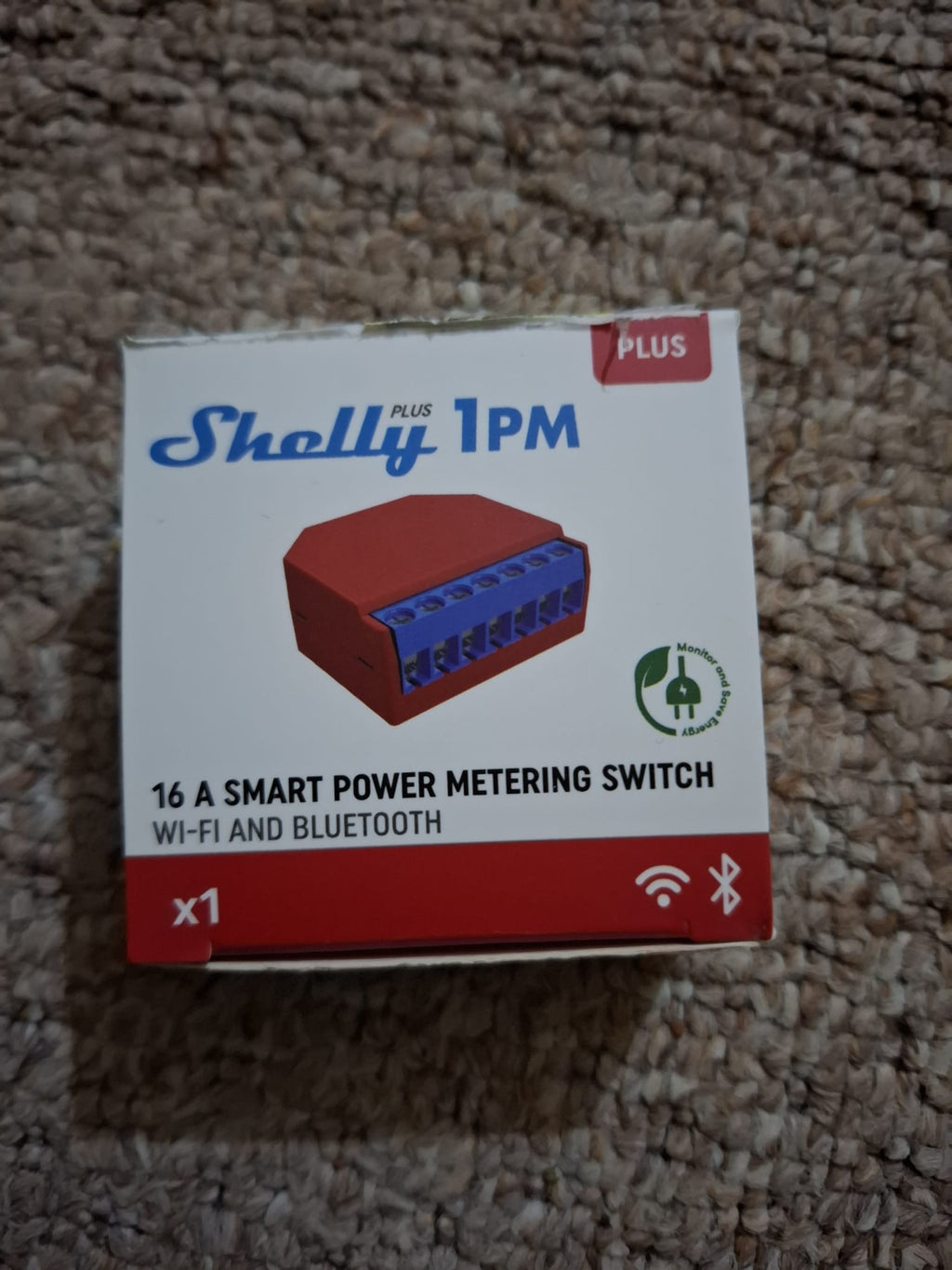 Shelly Plus 1PM - Releu inteligent cu măsurare consum