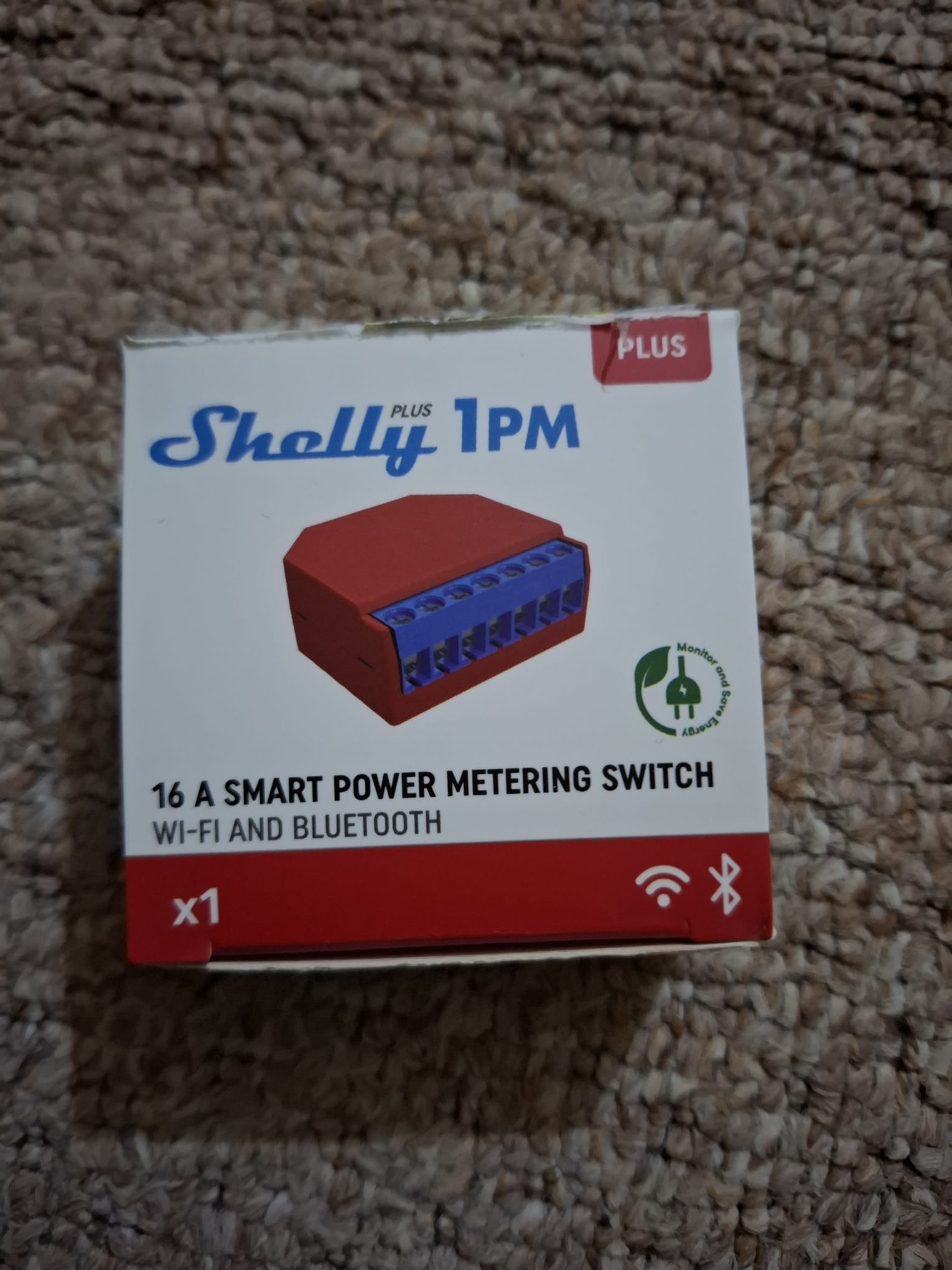 Shelly Plus 1PM - Releu inteligent cu măsurare consum