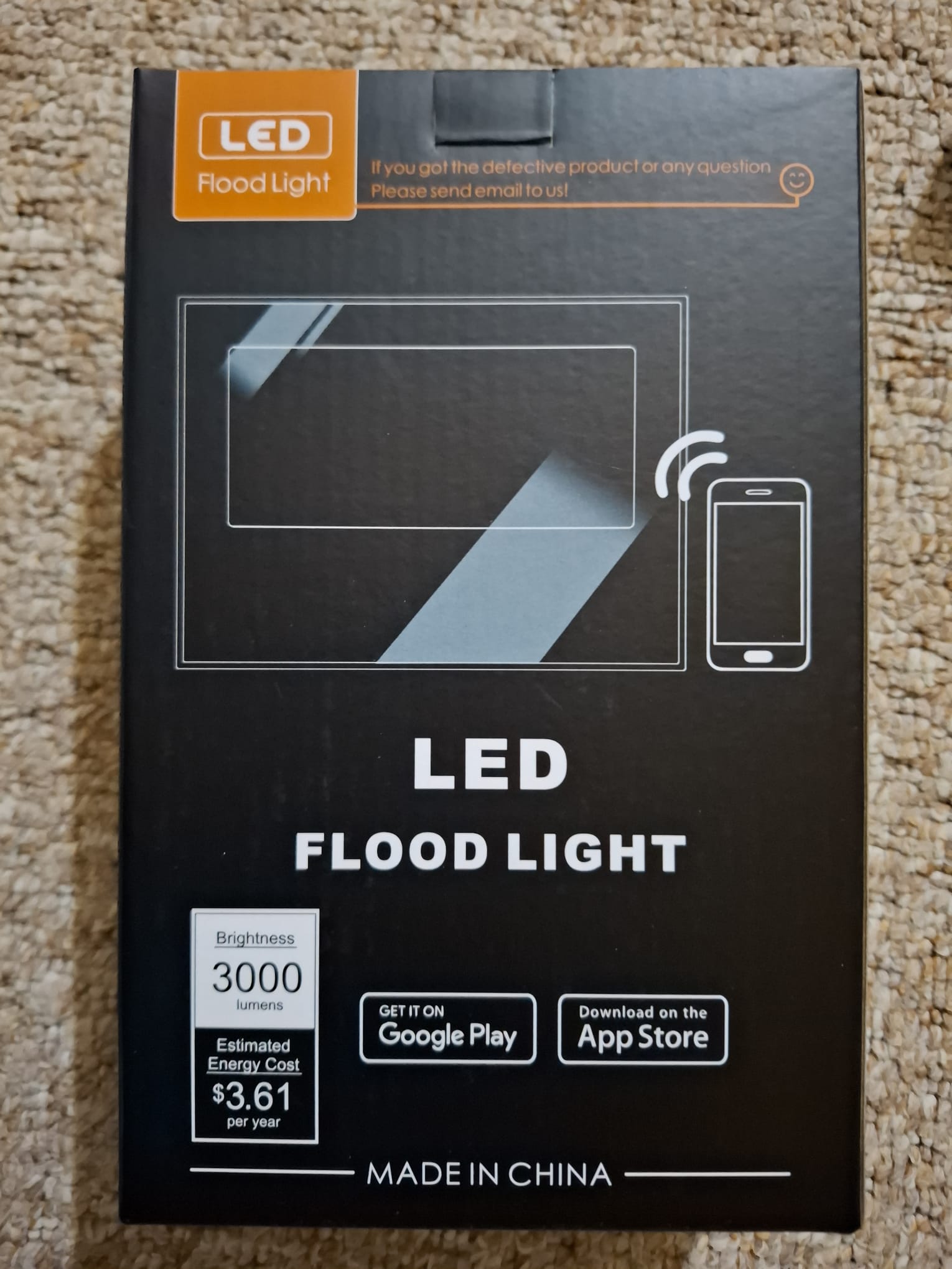 Proiector LED Smart Exterior 30W IP66 Lumina Calda Alb Rece RGB