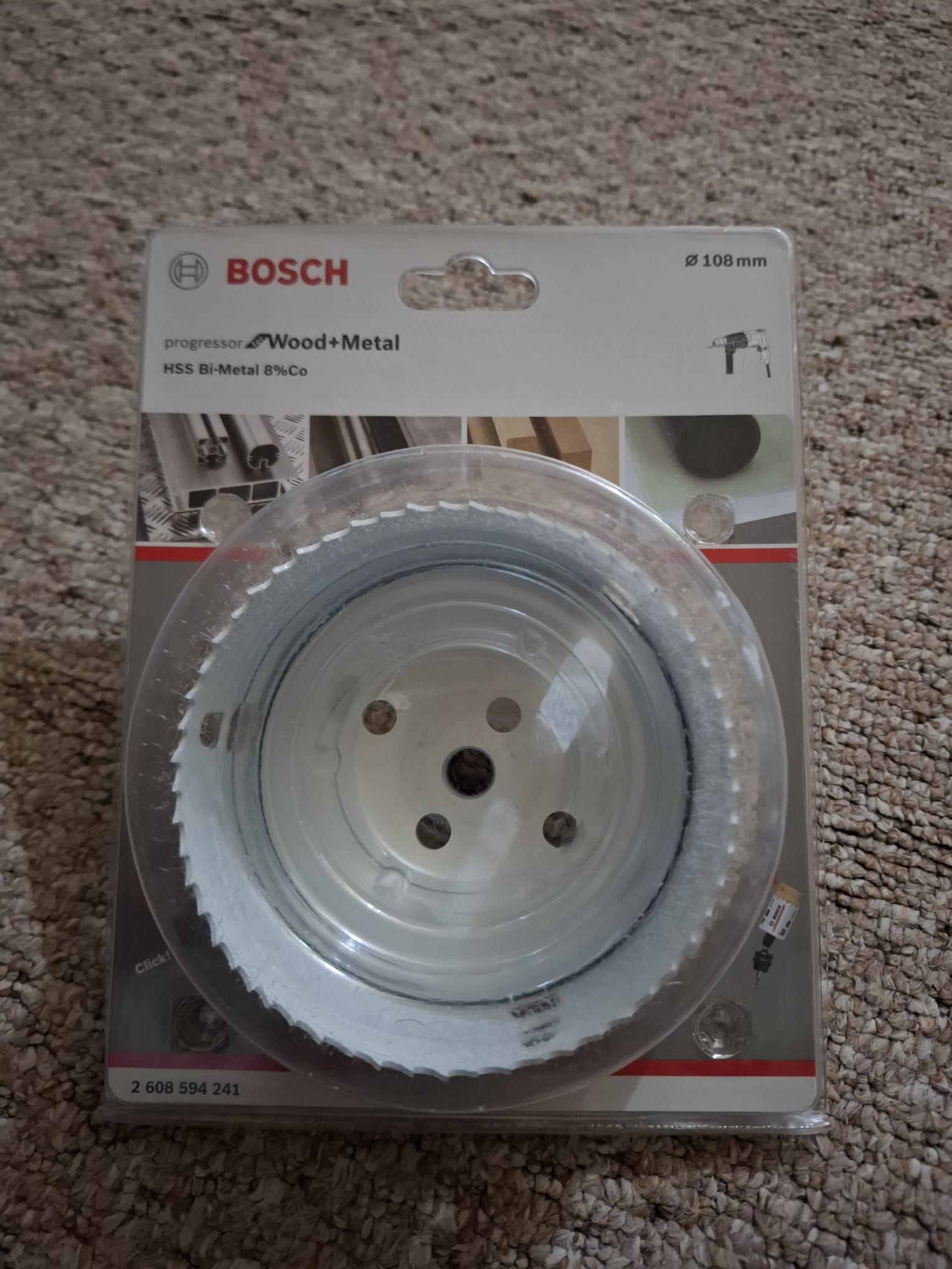Carota progresiva pentru metal si lemn diametru 108 mm