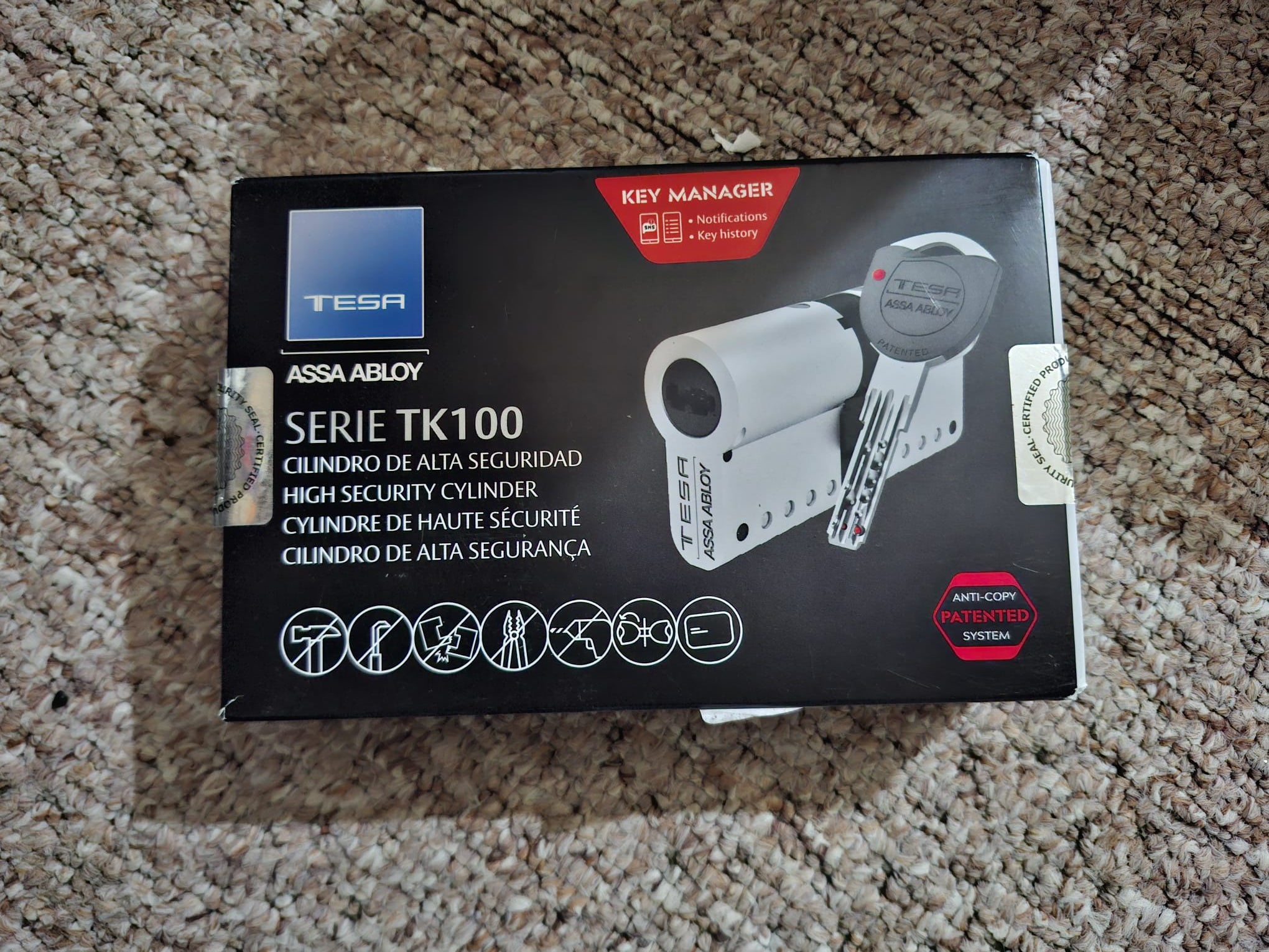 Cilindru de securitate pentru usa Tesa TK100-Nickel Tk-100 30X30 5L.