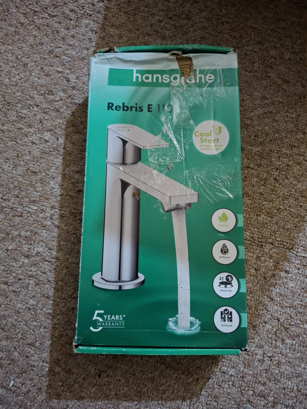 Baterie monocomandă lavoar Hansgrohe Rebris E 110, 72559000