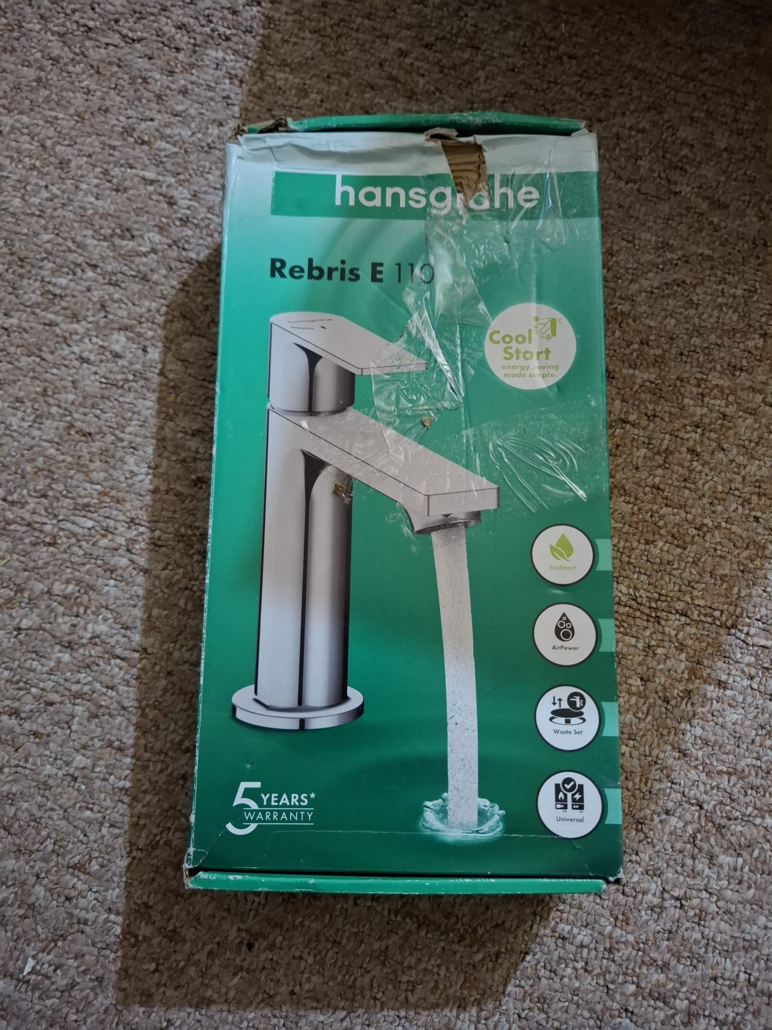 Baterie monocomandă lavoar Hansgrohe Rebris E 110, 72559000
