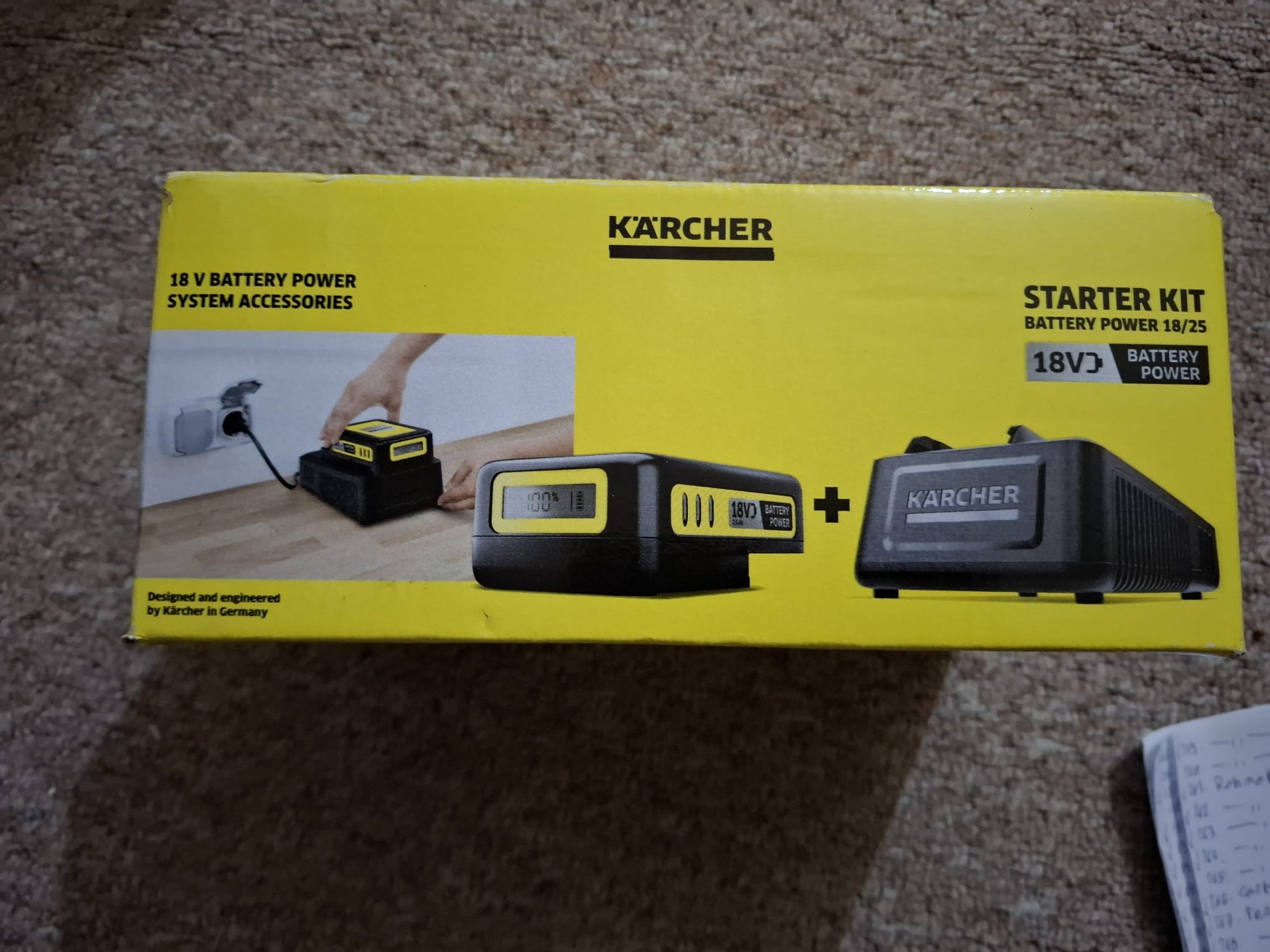 Kit de pornire Karcher 18V 18/25, baterie 18V/2.5Ah cu încărcător rapid