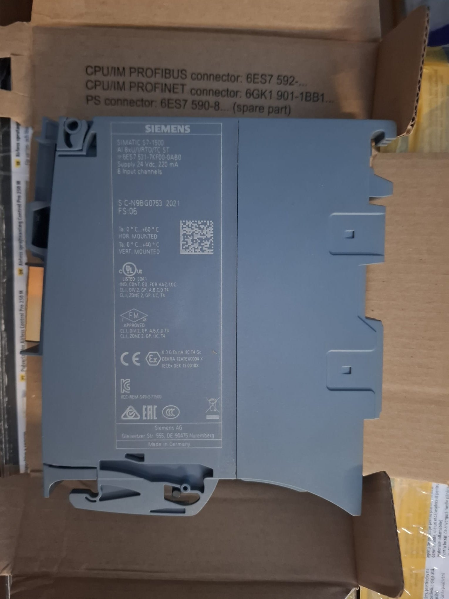 Modul de intrare analogică SIMATIC S7-1500 AI 8xU/I/RTD/TC ST