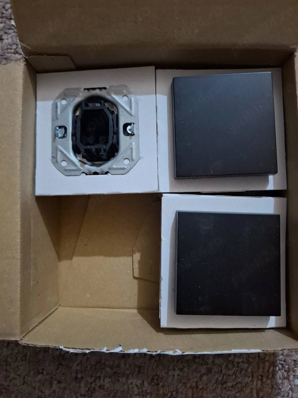 Set 3 Intrerupatoare Cap-Scara Negru Mat Kopp Athenis