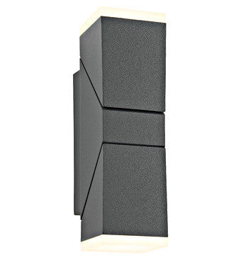 Evo LED Square Up/Down 12,5W 750lm 3000K ECG IP54 antracit LIHGWA22