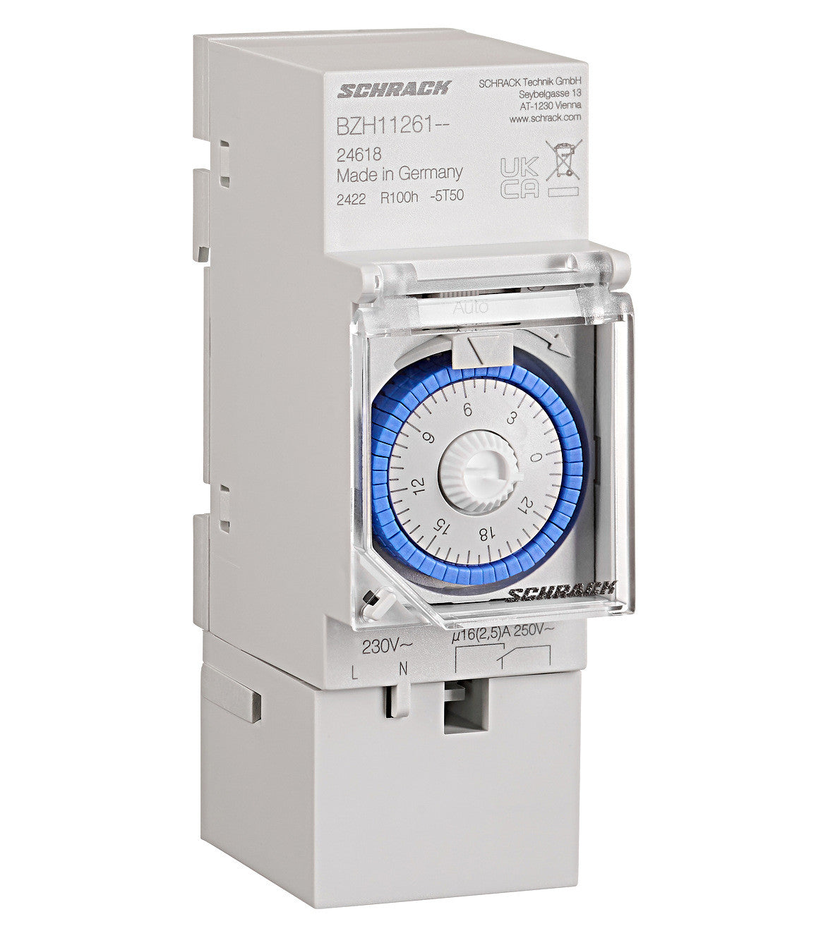 Releu de timp analogic 2 module, cu rezervă de putere BZH11261-A