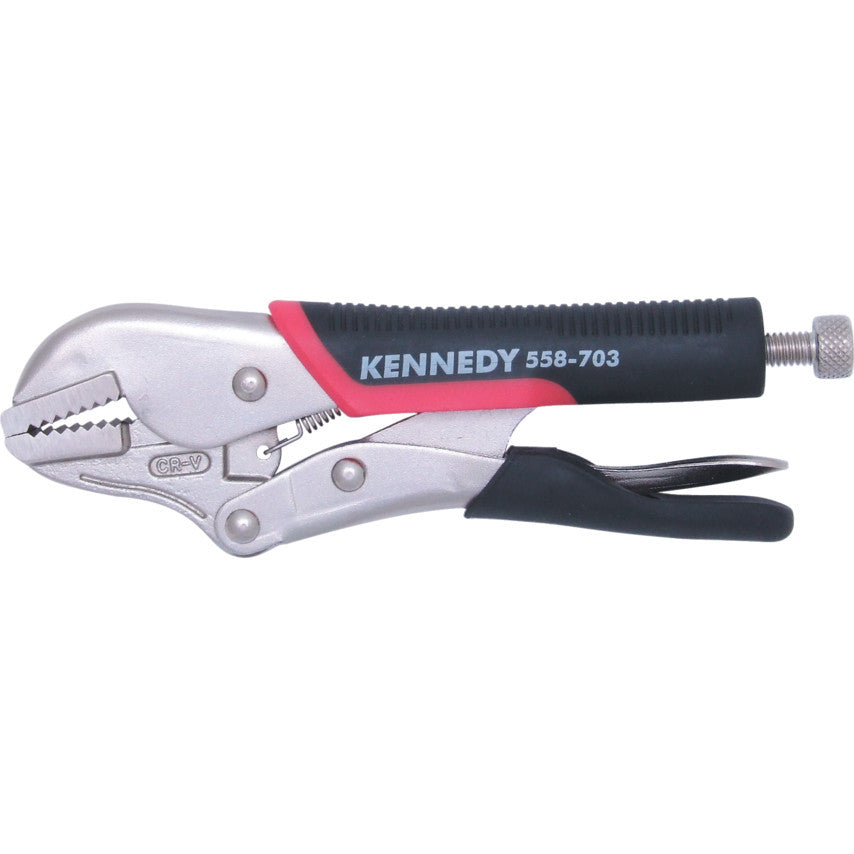 Cheie de prindere cu maner Bi-material si falca dreapta 175mm KEN-558-7030K