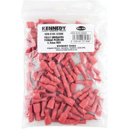Terminale cu Conector Mama cu impingere complet izolate 6.30 mm KEN-515-1520K