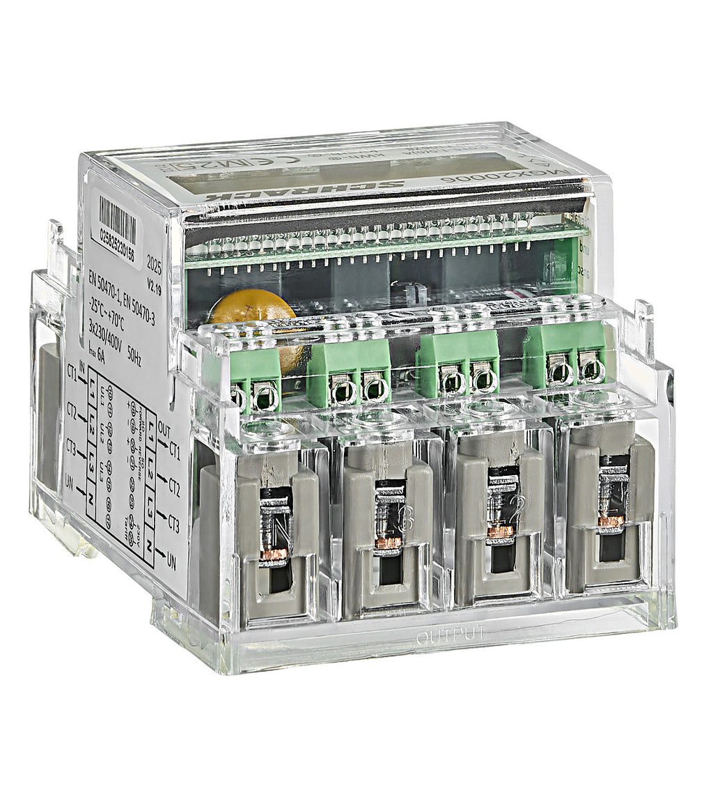 Contor digital de kWh trifazat, X/5A (6A), MID, 1 tarif MGX20006