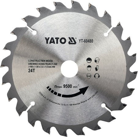 Disc circular lemn 160 x 20 x 2.2 mm YT-60480