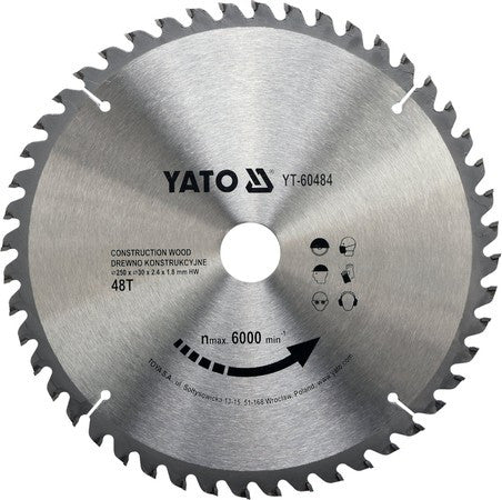 Disc circular lemn 250 x 30 x 2.4 mm YT-60484