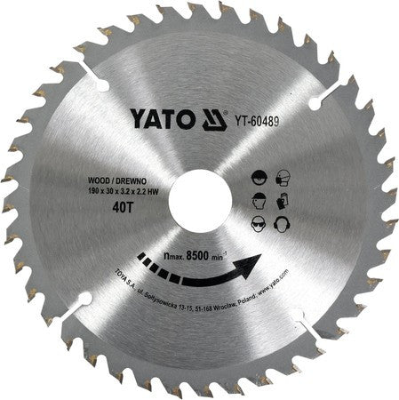 Disc circular lemn 190 x 30 x 3.2 mm YT-60489