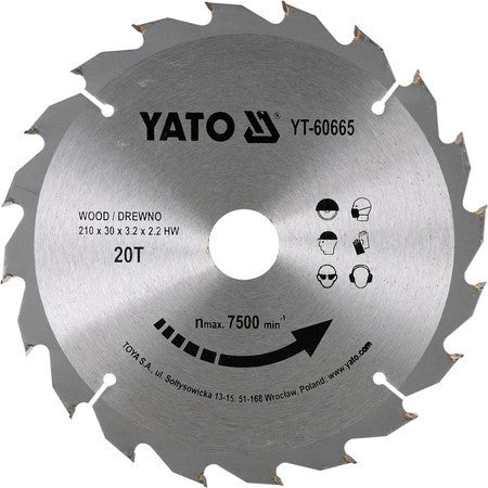 Disc circular lemn 210 x 30 x 3.2 mm YT-60665