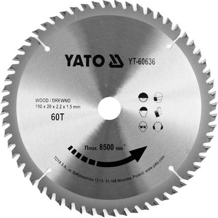 Disc circular pentru lemn 185 x 18 x 20 mm YT-6063