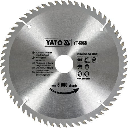 Disc circular pentru lemn 210 mm YT-6068