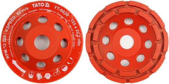 Disc cupa diamantata 125 x 22 mm (șlefuire) YT-6030