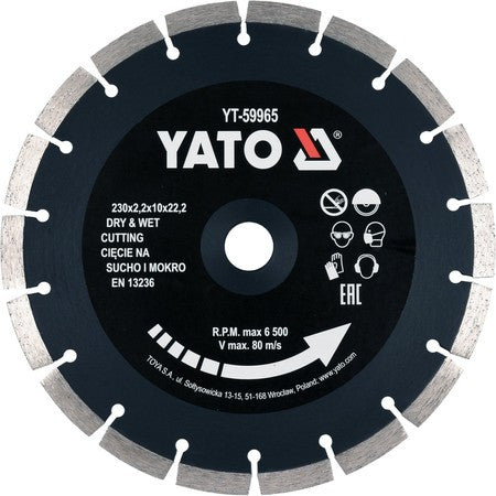 Disc diamantat segmentat 230 x 22.2 x 2.2 YT-59965
