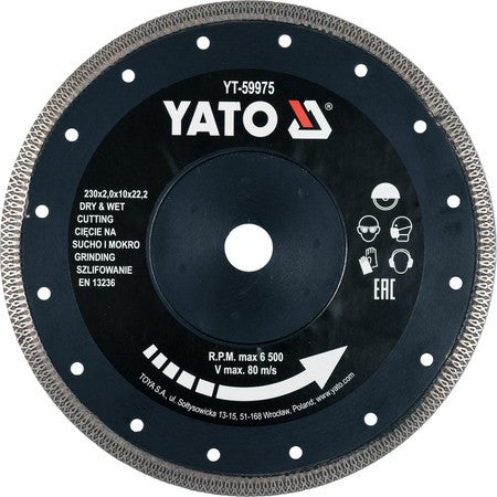 Disc diamantat 230x 22.2 x 2 mm YT-59975