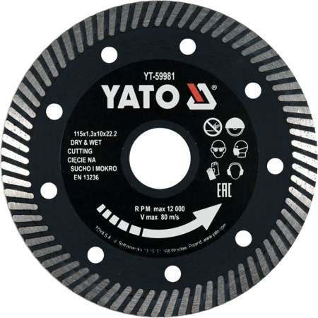 Disc diamantat 115 x 22.2 x1.3 mm YT-59981