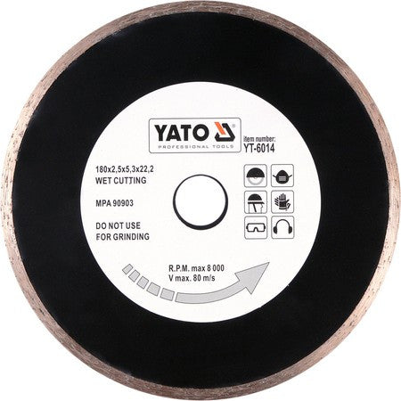Disc diamantat EN 180 mm YT-6014
