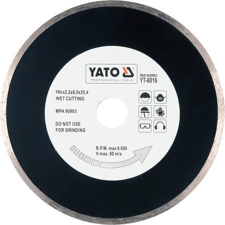 Disc diamantat 180mm ceramica, sticla YT-6016