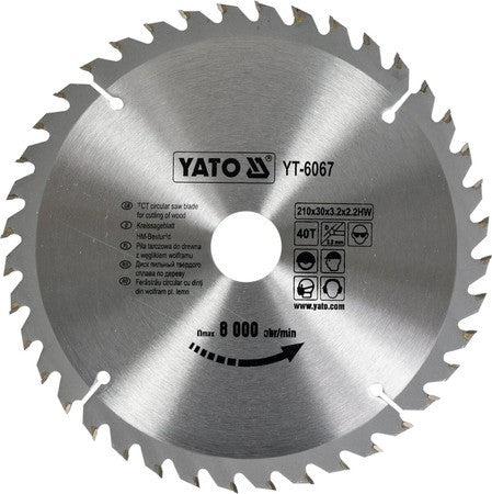 Disc fierastrau circular pentru lemn 210 x 40 x 30 mm YT-6067