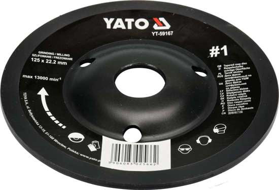 Disc raspel lemn depresat 125 x 22.2 mm nr. 1 YT-59167