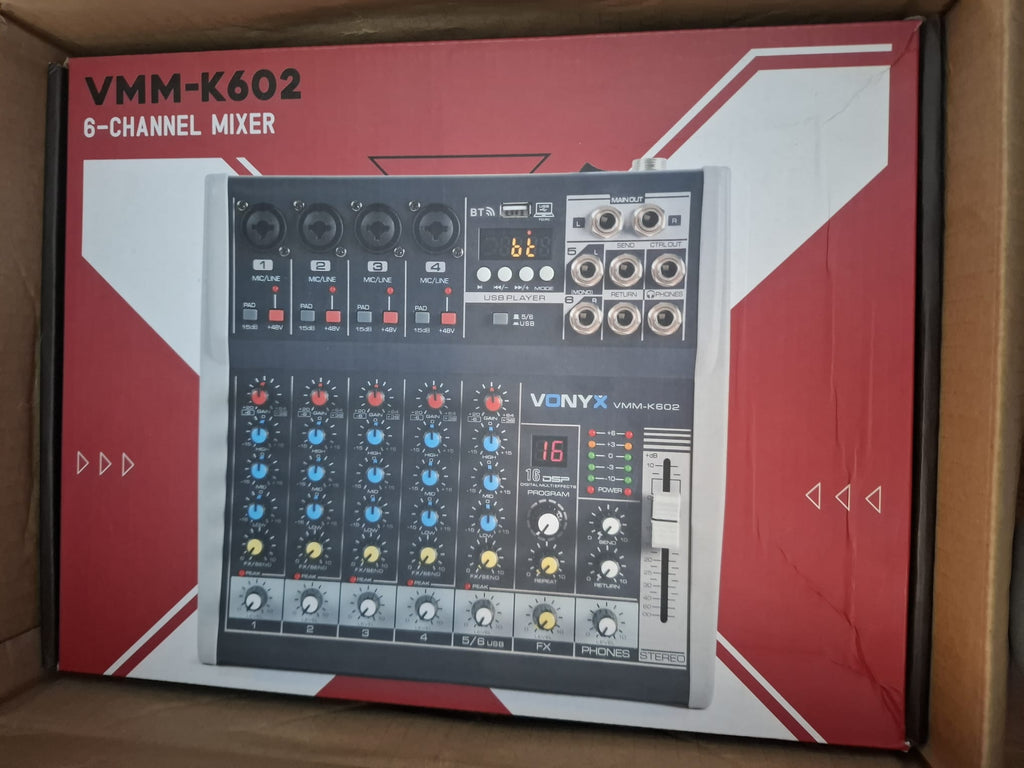 Vonyx VMM-K602 - 6-Channel Music Mixer
